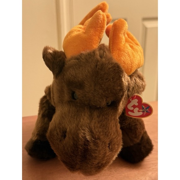 Ty Beanie Buddies 1999 "Chocolate " The Moose 11" Plush Retired New - Picture 1 of 10